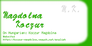 magdolna koczur business card